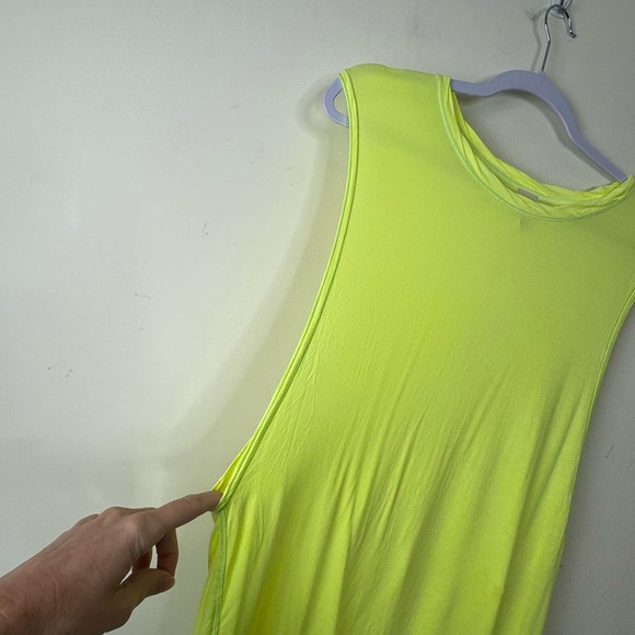 Free People Yellow The It Crew Neck Sleeveless Muscle Tank NWT Size XS - Picture 5 of 10